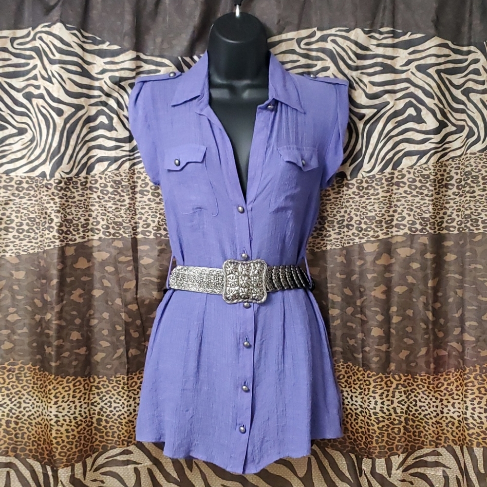 Light & Breezy Sleeveless Button Up Top